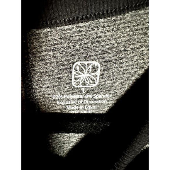 REFORMATION ACTIVE WEAT LADIES GRAY STRIPED LONG SLEEVE SHIRT (L)  ‎ WORN ONCE - Picture 2 of 3